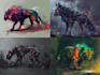 draw dark art animal illustration