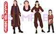 draw custom anime manga character design sheet graphics novel comic illustration