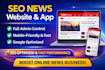 create modern news website or news app with admin panel SEO