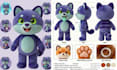 design custom plush toy reference sheet, tech pack, teddy  and ych concept
