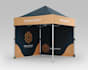 design a perfect canopy tent, feather flag, table cover