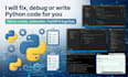 fix or debug your python code and scripts