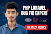 fix php laravel bugs errors and issues in your website