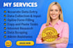 be your reliable data entry assistant CRM, excel, shopify and web research