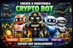 create a profitable crypto bot, pionex bot, gunbot, cryptohopper and bybit bot