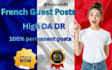 publish 3x french guest posts DR 50