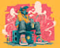 design vibrant graffiti style digital illustrations