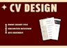 create a resume CV well