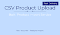 upload bulk products via CSV to shopify or woocommerce
