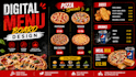 design modern digital menu board for restaurant tv screen fast food menu