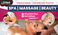 design professional massage therapy and spa social media posts