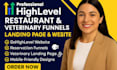 design gohighlevel restaurant reservation veterinary funnel website landing page