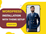 wordpress installation with theme setup, wordpress theme, wp