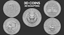 make high quality file for 3d model stl file 3d coin printing 3d coin design