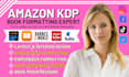 do book formatting, kdp ebook formatting, kindle formatting, book layout design
