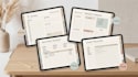 do interactive digital planner, hyperlinked journal PDF and editable template