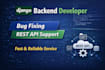 fix django backend bugs, rest api issues and errors fast
