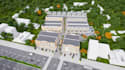 design 3d landscape masterplan, residential complex,street view, bird eye render
