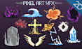 pixel spell animation, pixel art vfx, game visual effect, pixel vfx animation