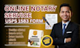 notarize your document online, usps 1583 form, notarize a legal document