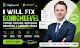 fix gohighlevel funnel errors, redesign ghl website and landing pages