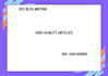 do SEO writing, blog writing