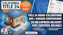 title 24 energy calc report california adu garage conversion solar compliance