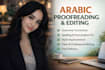 proofread and edit your arabic text professionally