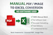 convert scanned PDF or image to excel manually and accurately