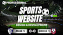 build a modern sports website, soccer app UI, sports club website