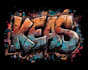 create modern street art graffiti logo
