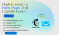 design high converting form pages lead capture form integration
