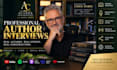 host a professional video interview for your book