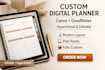 create canva digital planner and goodnotes journal template