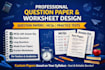 create professional question papers, mcqs, and practice worksheets