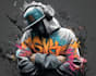 create a catching spray paint graffiti logo