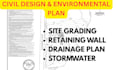 draw site grading plan and drainage plan