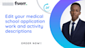 edit your medical school application work and activity descriptions