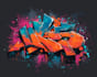 design bold graffiti text logo for business