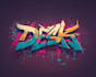 create custom spray paint graffiti logo
