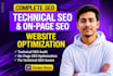 technical SEO, website audit, onpage and google search console indexing