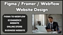 do figma to framer website, webflow website, business landing page webflow
