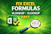 fix excel formulas, vlookup, xlookup and errors