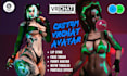 model custom vrchat avatar, vrc avatar, vr character, furry nsfw vrchat avatar