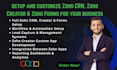setup zoho CRM, zoho creator apps and customize zoho forms with automation