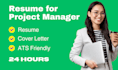 write ats optimized project manager resume
