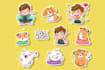 create cartoon sticker, emoji, emoticon and characters