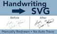 convert handwriting or signatures to clean vector svg manually