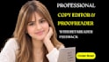 do copy editing, line editing and book proofreading services