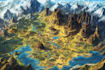 draw detailed hand drawn fantasy map battle map